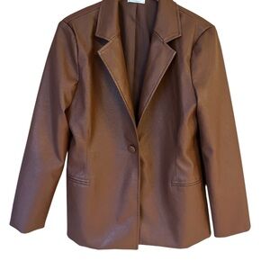Elegant Brown Women's Blazer